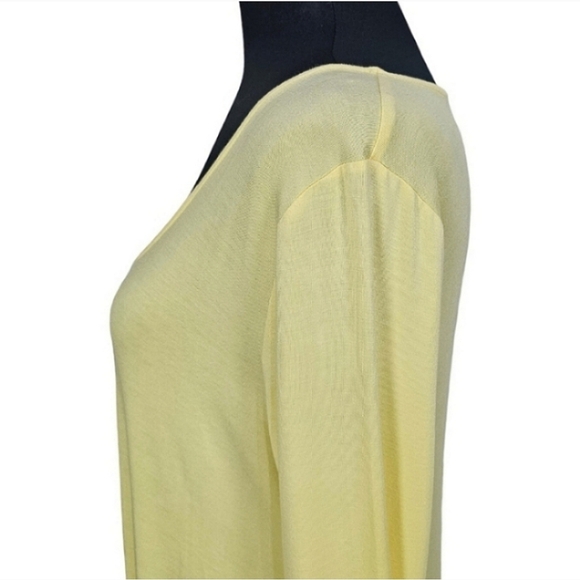 Soft Surroundings Petite Scoop Neck Blouse Sz Medium Viscose Long Sleeve Light - Picture 9 of 13